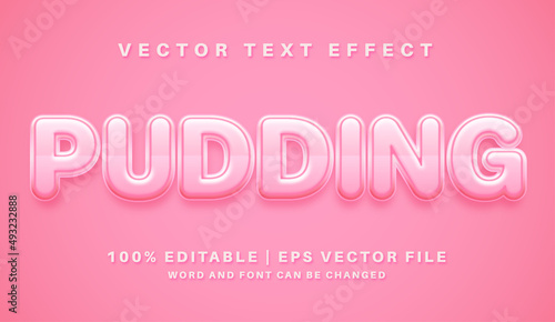 Pudding editable text effect