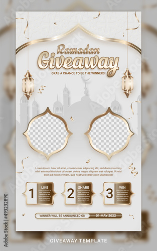 Ramadan giveaway social media story template