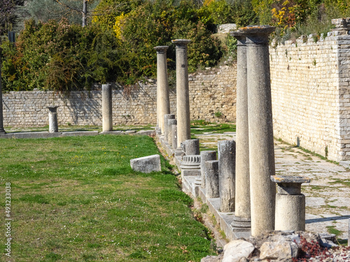 Ruins of the ancient Roman city of Vaison la Romaine, Vaucluse Provence-Alpes-Côte d'Azur, southern France. photo