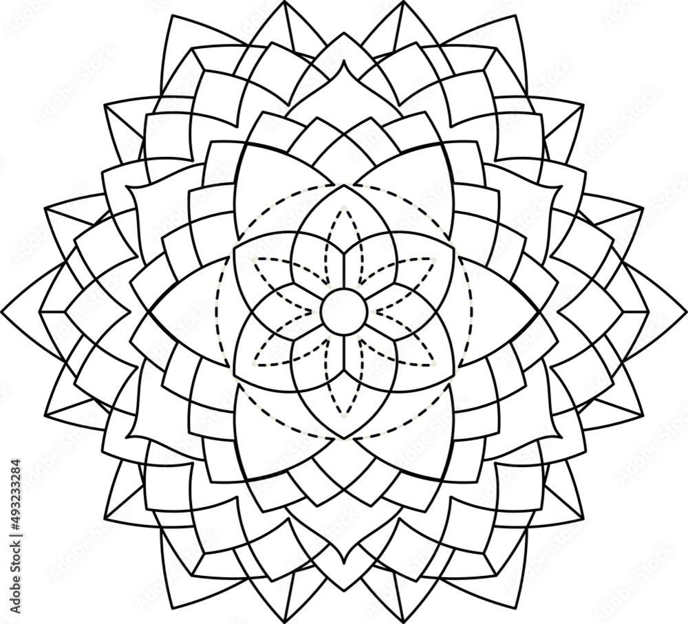 Flower mandala. Vintage decorative elements. Eastern pattern. Islam, Arabic, Indian, Moroccan