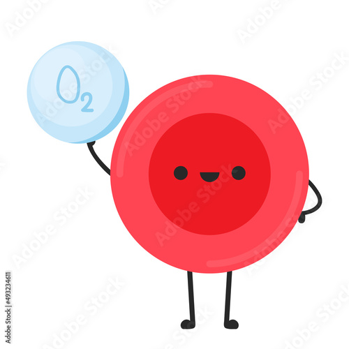 Red blood cell character design. Red blood cell vector. free space for text. Water symbol vector.