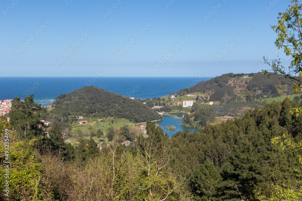 mouth of a river in lekeitio in the cantabrian sea mouth of a river in lekeitio in the cantabrian sea