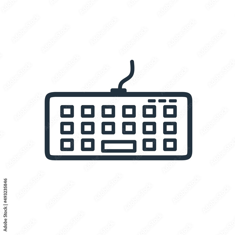 Vector keyboard icon isolated on a white background. Keyboard button symbols for web and mobile. Vector illustration. Vector keyboard icon isolated on a white background. Keyboard button symbols for web and mobile. Vector illustration.
