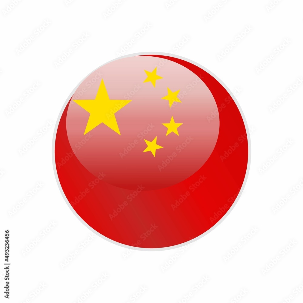 Cina flag logo template illustration Cina flag logo template illustration