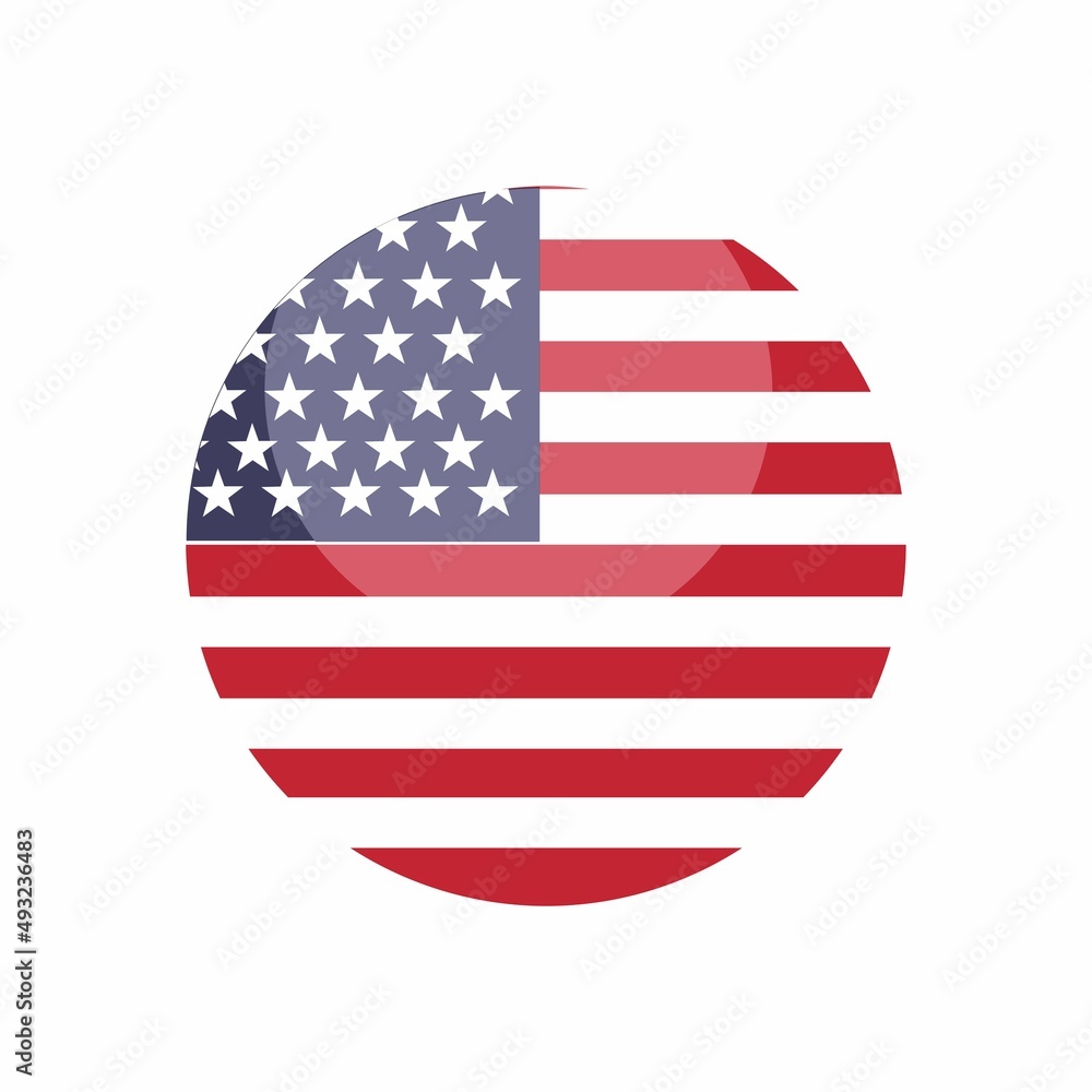 United states flag logo design template illustration Stock Vector ...