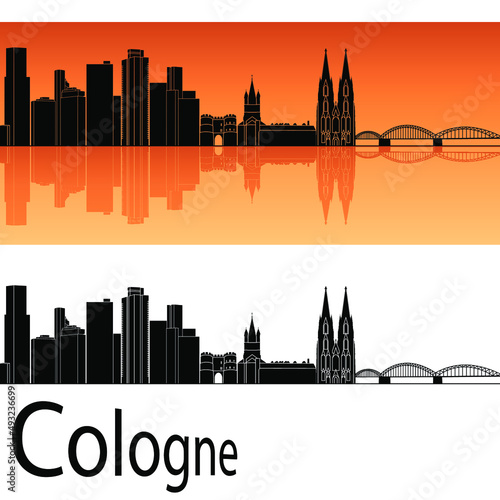 skyline in ai format of the city of  cologne