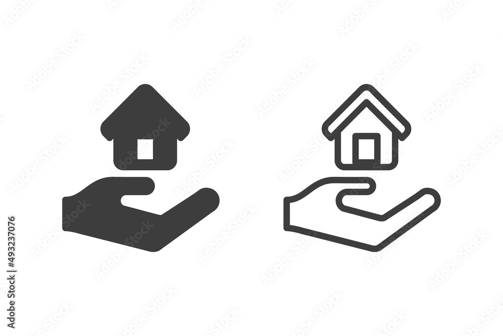 Home loan icon vector illustration glyph style design with 2 style icons black and white. Isolated on white background. Home loan icon vector illustration glyph style design with 2 style icons black and white. Isolated on white background.