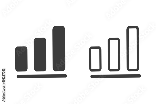 Profit Financial icon vector illustration glyph style design with 2 style icons black and white. Isolated on white background.