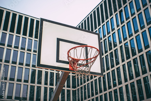 basketball hoop of the sky