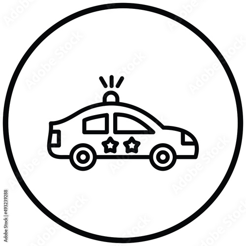 Vector Design Police Car Icon Style