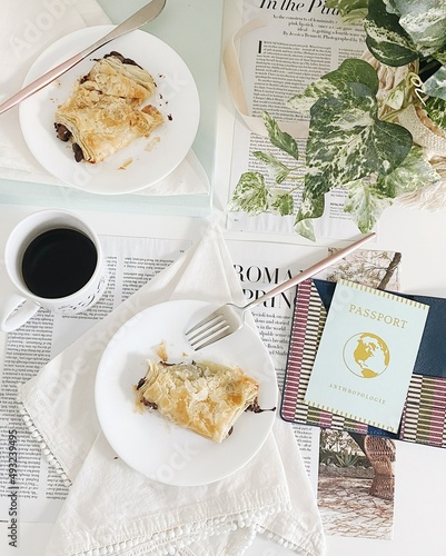 coffee and croissant