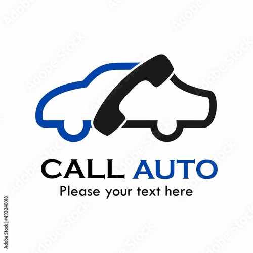 Call auto logo template illustration. suitable for corporate, agency, travel,  automobile, website, maintenance, delivery etc