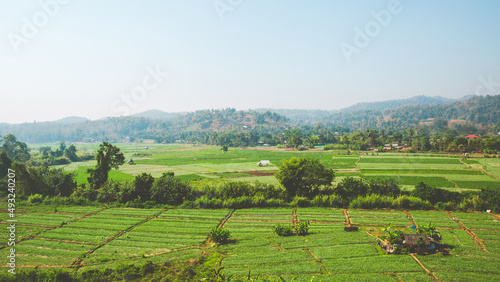 Country village at north of Thailand, Asia.