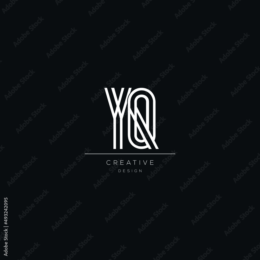 Letter YQ logo icon design template elements