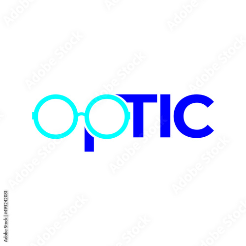 Optic letter logo concept