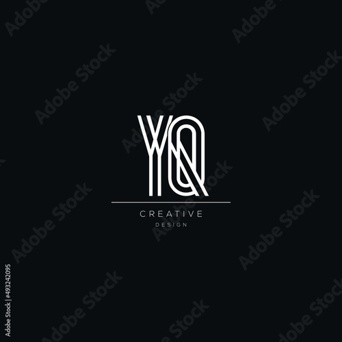 Letter YQ logo icon design template elements