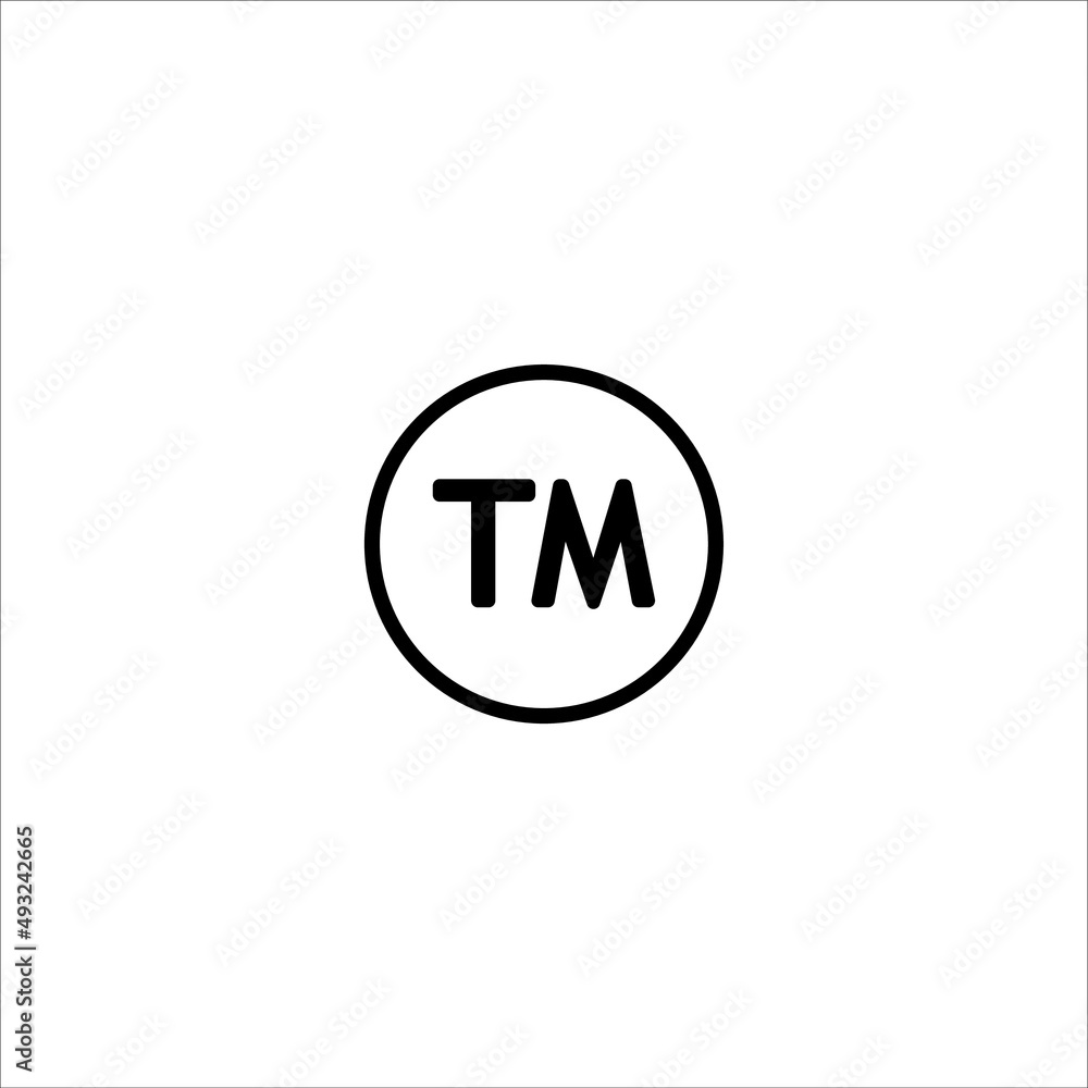 TM icon vector illustration symbol TM icon vector illustration symbol