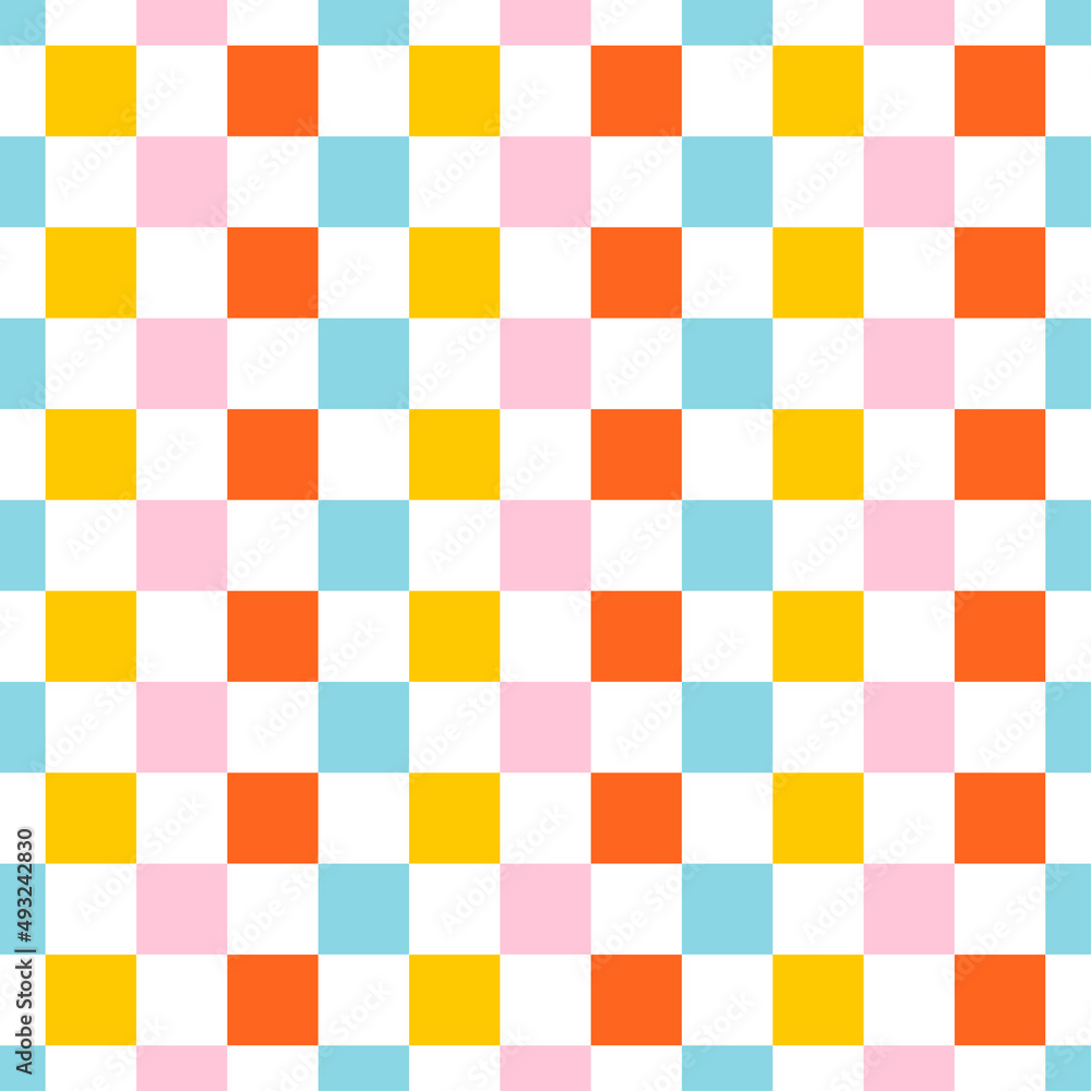 Colorful chess table seamless pattern. Colorful chess table seamless pattern.