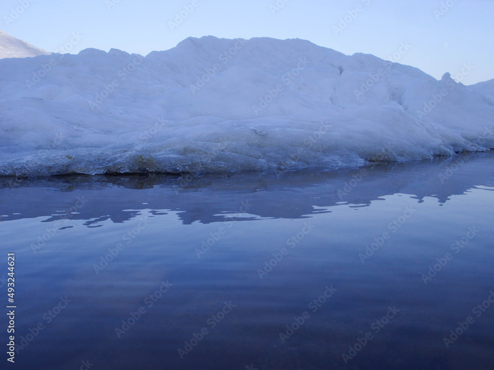 Slush on the seashore