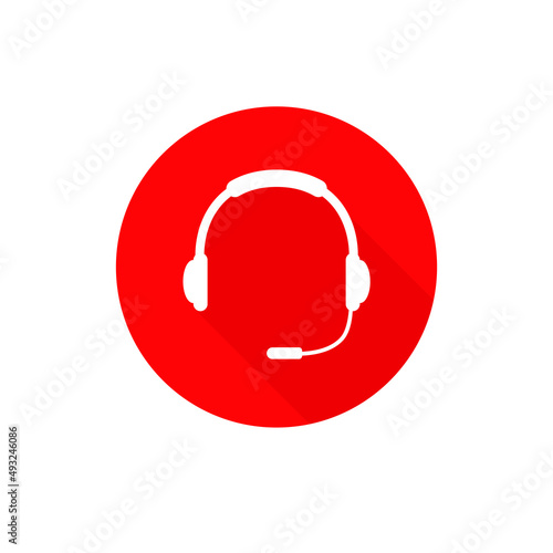 Headphone icon vector illustration.Headset icon symbols