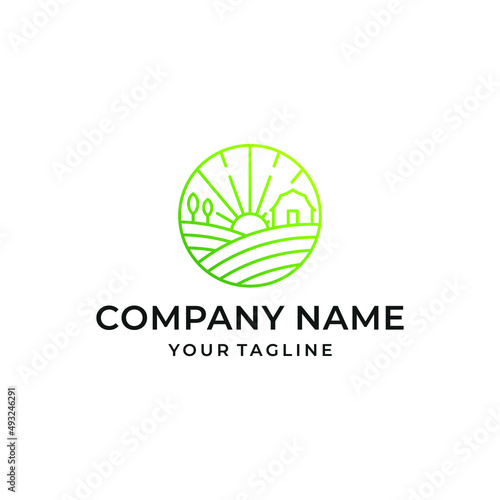 Farm and house logo design