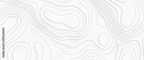 Creative vector illustration of topographic map. Art design contour background, monochrome image. 3D waves. cartography Background. Map mockup infographics. Wavy backdrop. 