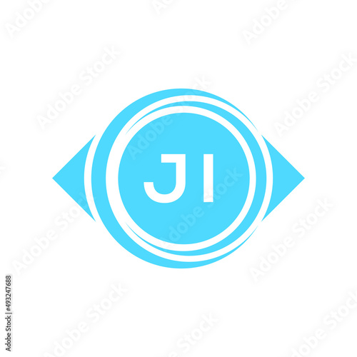 ji letter logo design on black background. ji creative initials letter logo concept. ji letter design.