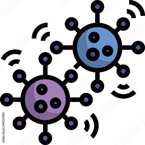 Coronavirus transmission icon