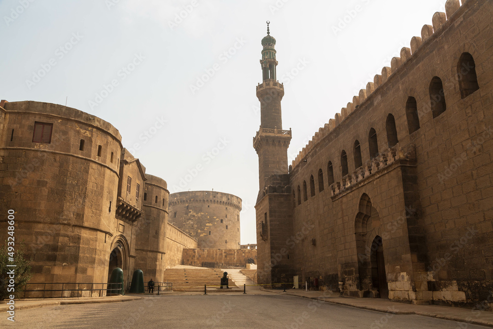 Cairo, Egypt - January 2022: Citadel of Saladin in Cairo