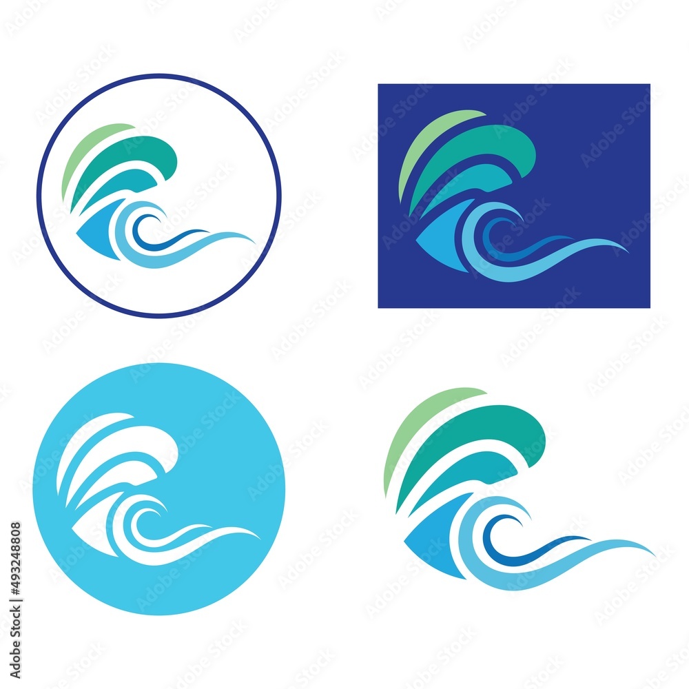 Water wave icon vector Water wave icon vector