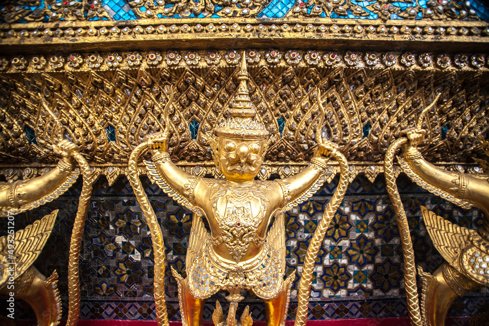 Golden Garuda Statue at Wat Phra Kaew Temple, Bangkok, Thailand