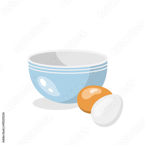  bowl and eggs, baking recipe ingredients