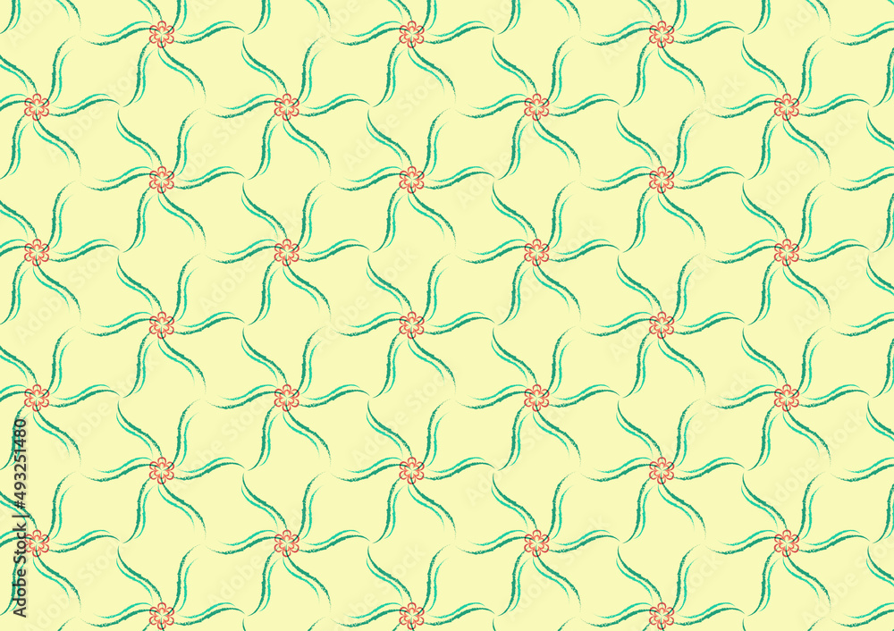 Floral nature seamless hand drawn brush. Floral nature seamless hand drawn brush.