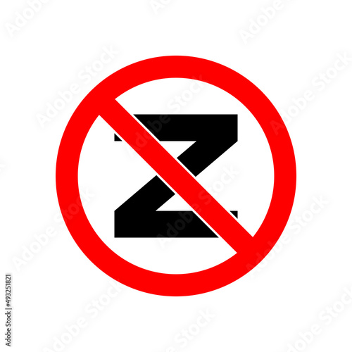 Free Download Stop russian war against Ukraine. Z symbol inside prohibition sign - GFXLoad