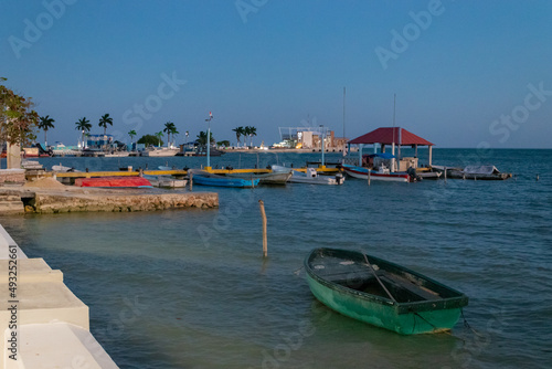 boats in the port from chetumal