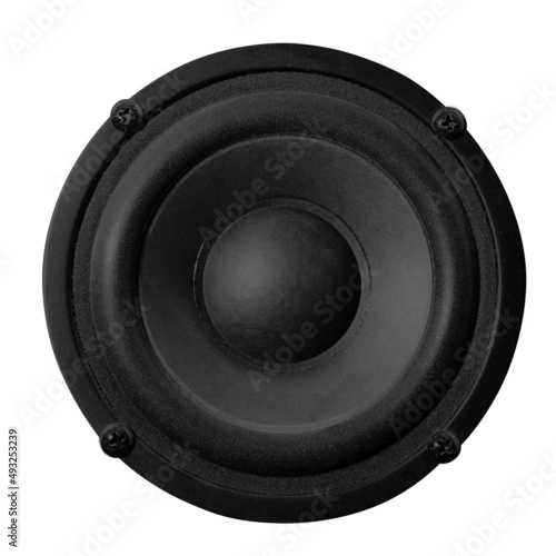 Black speaker white background