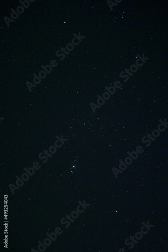 The constellation Orion in the sky. 