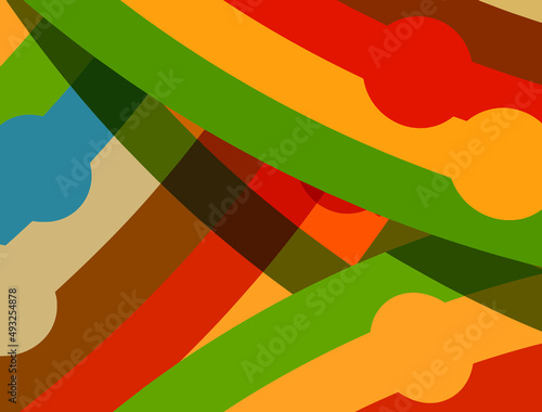 Simple background in the style of the 60s. Vector illustration in vintage colors