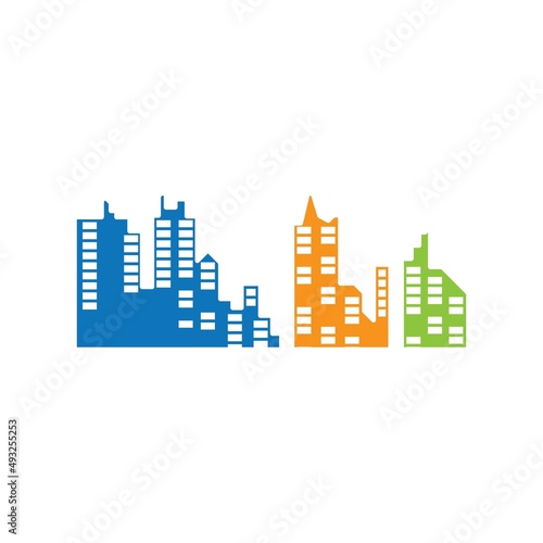 Modern City skyline illustration in flat design