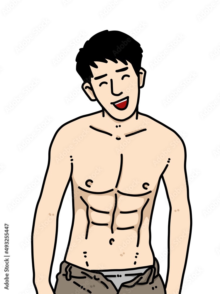 cute man cartoon on white background cute man cartoon on white background