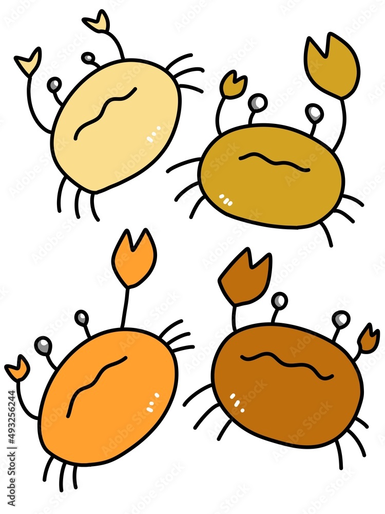 cute crab cartoon on white background cute crab cartoon on white background