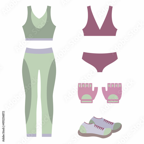 vector illustration Women's Sportswear Set