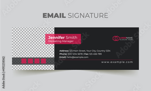 Corporate modern business email signature template