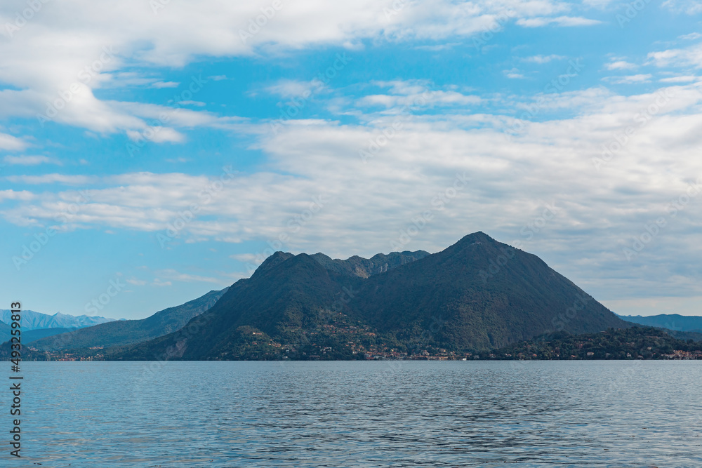 beautiful mountains and landscape on lake Como