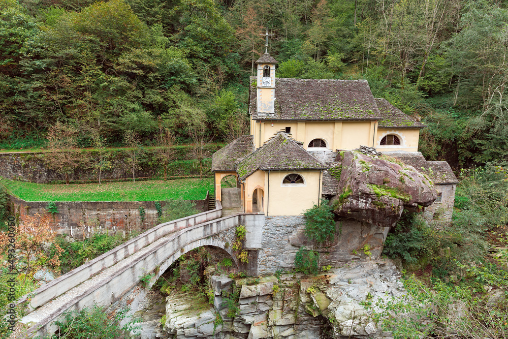 sanctuary of Madonna della Gurva combined with nature in Italy
