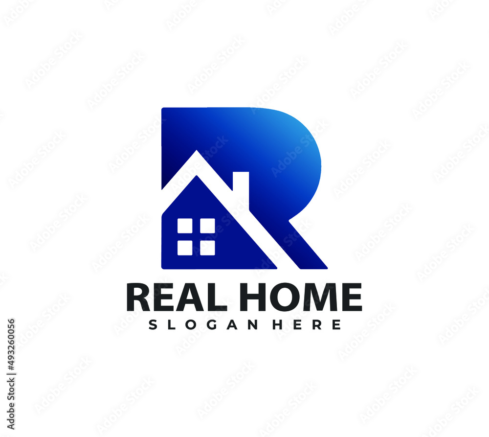 Letter R Home Logo Design Inspiration