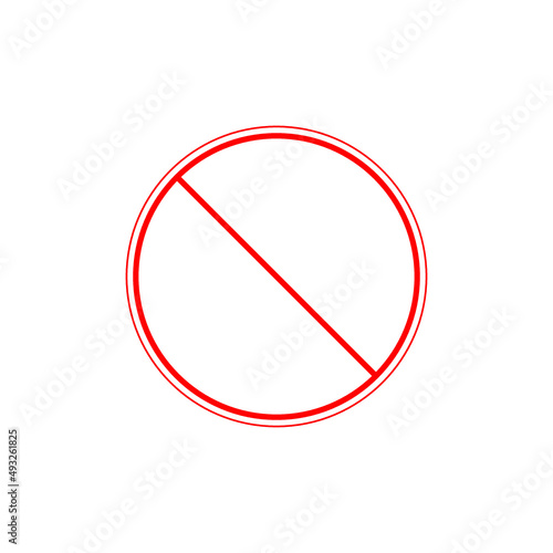 Free Download Prohibition red stop sign. No symbol icon isolated on white background - GFXLoad