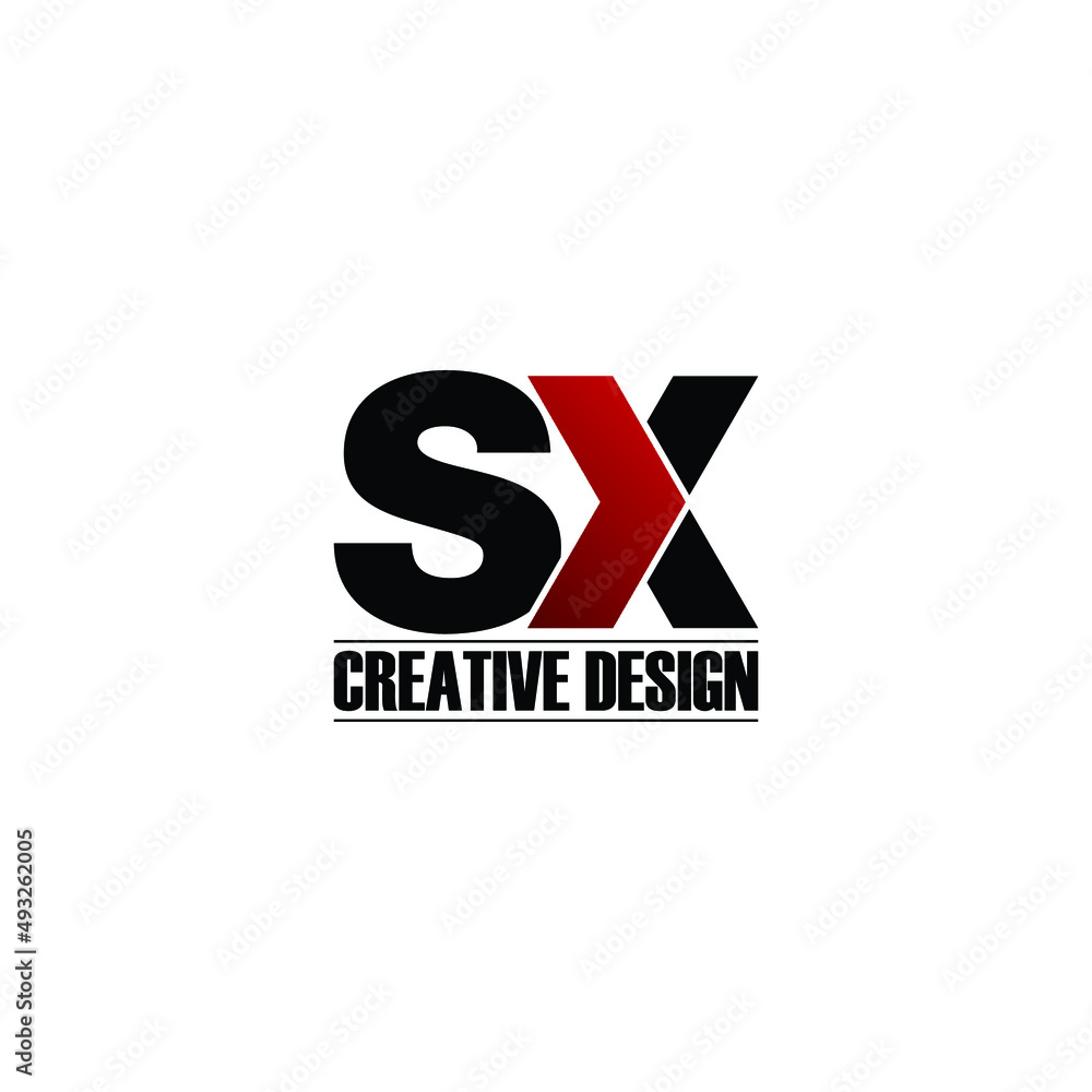 Letter SX simple logo design vector Letter SX simple logo design vector