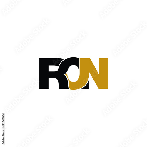 RON letter monogram logo design vector © saiful