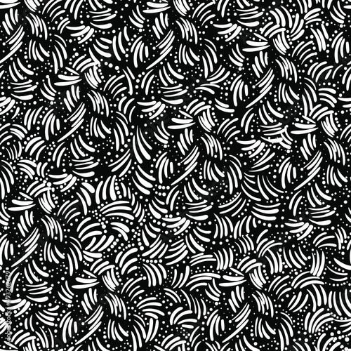seamless monochrome black and white abstract pattern. vector background picture